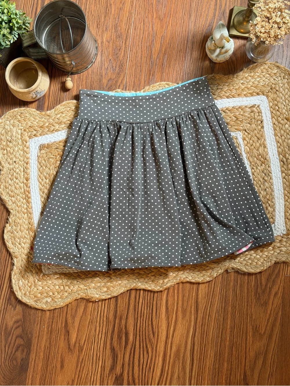 Kids Matilda Jane white polka dot skirt Size 10